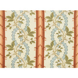Josselin Cotton and Linen Print Rust And Blue -kangas