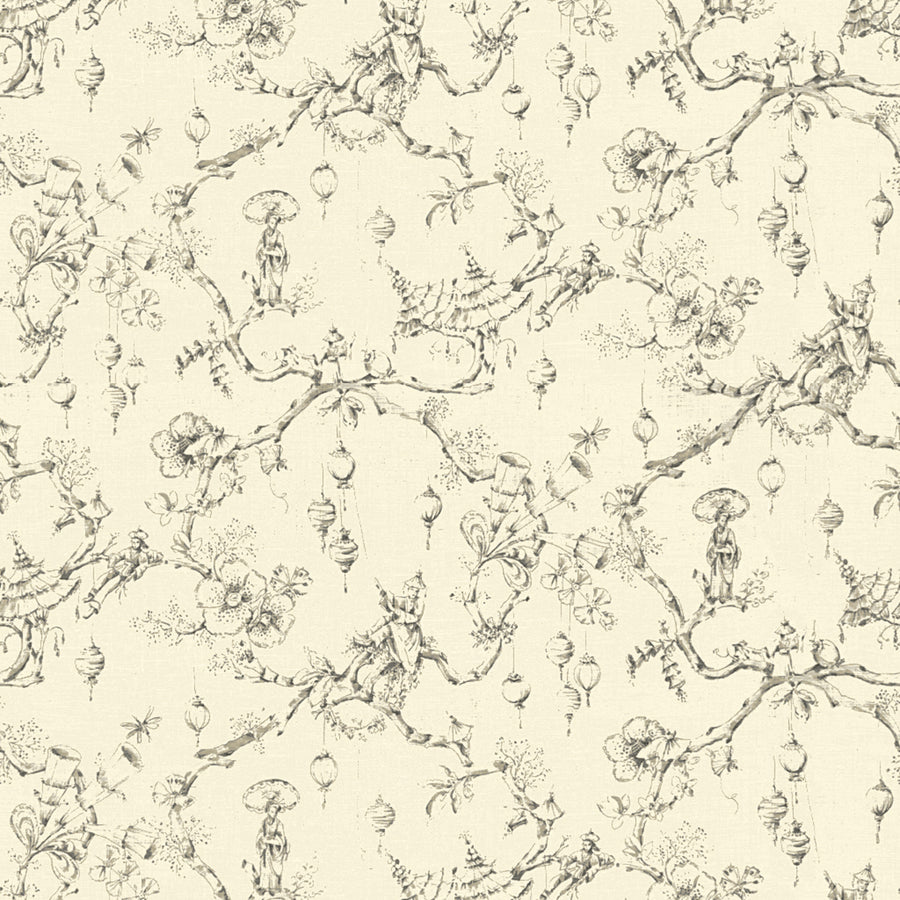 Festival of Lanterns Linen Print Stof — Brunschwig & Fils