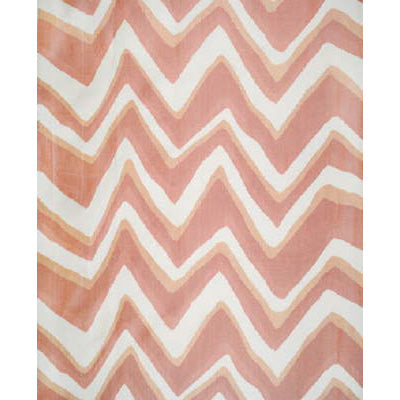 Chevron Bar Silk Warp Print Coral fabric