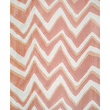 Chevron Bar Silk Warp Print Coral fabric