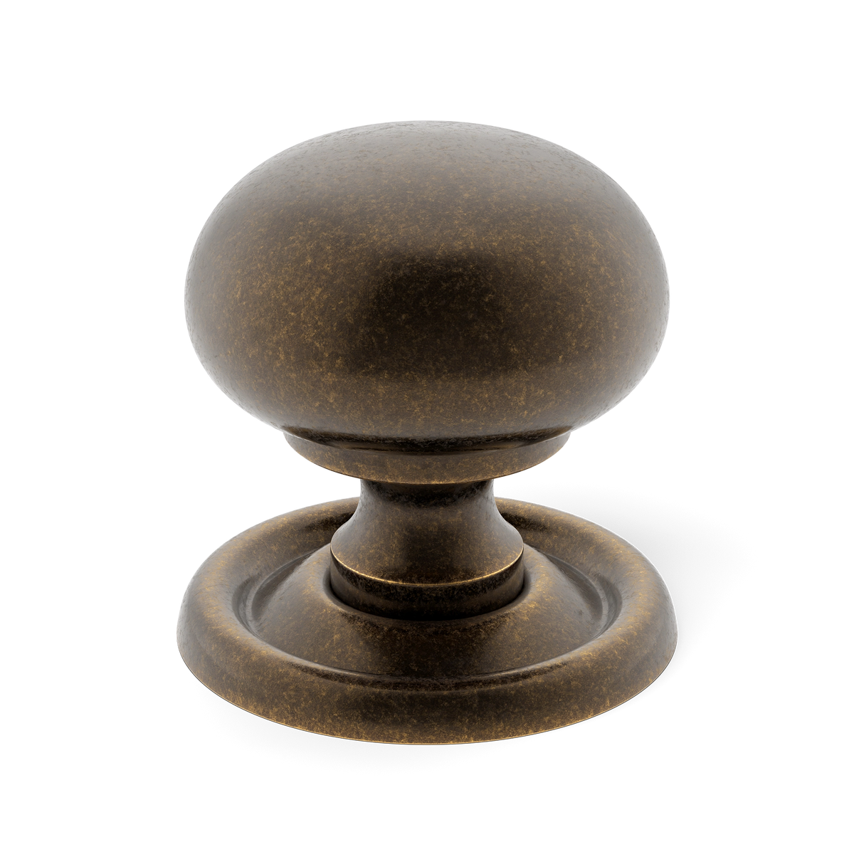 Armac Martin Cotswold Schrankknopf, flache Kugelform – Dunkles Antikmessing