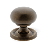 Armac Martin Cotswold Schrankknopf, flache Kugelform – Dunkles Antikmessing