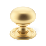 Armac Martin Cotswold Schrankknopf, flache Kugelform – Satin Messing, unlackiert