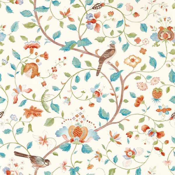 Sanderson Tapete Arils Garden Teal/Russet