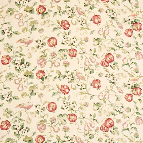 Sanderson Fabric Pear & Pomegranate Mauve/Fennel