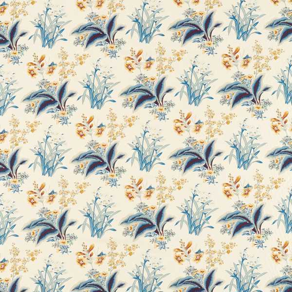 Enys Garden Indigo/Red — Sanderson tygprov
