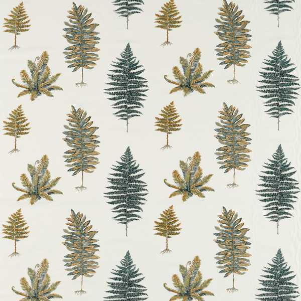 Fernery Embroidery Forest Green — Sanderson tygprov