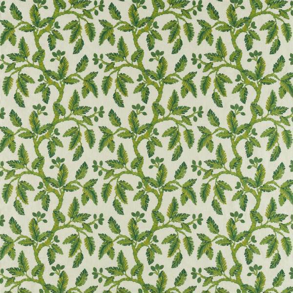 Sanderson Oaknut Stripe Botanical Green -kangas