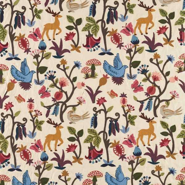 Sanderson Stoff Forest of Dean Mulberry/Multi