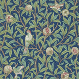 Morris and Co Bird & Pomegranate Blue Sage -tapetti