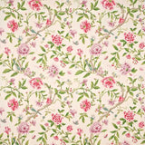 Porcelain Garden Magenta/Leaf Green — Sanderson -kangasnäyte