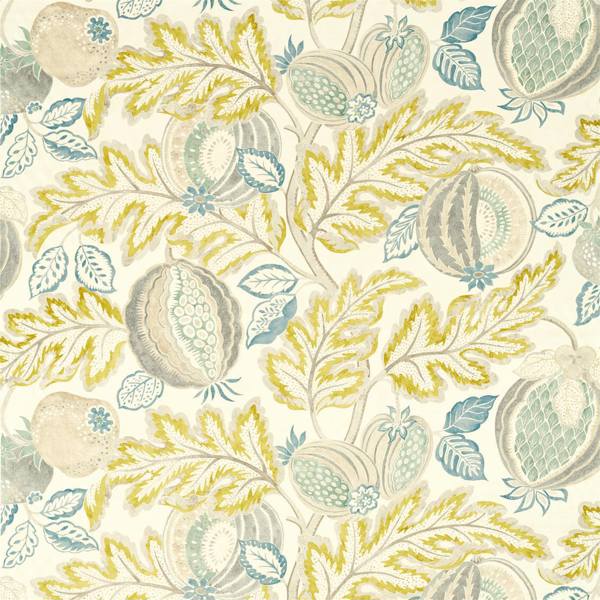 Sanderson Tyg Cantaloupe — Caspian Prints & Embroideries Sumac/Sage