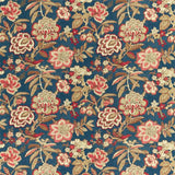 Indra Flower Indigo/Cherry — Sanderson fabric sample