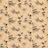 Sanderson Stoff Mickey At the Farm Butterscotch