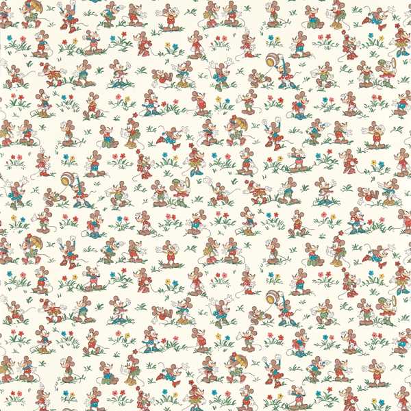 Sanderson Wallpaper Mickey & Minnie Allsorts
