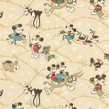 Sanderson Tapet Mickey At the Farm Butterscotch