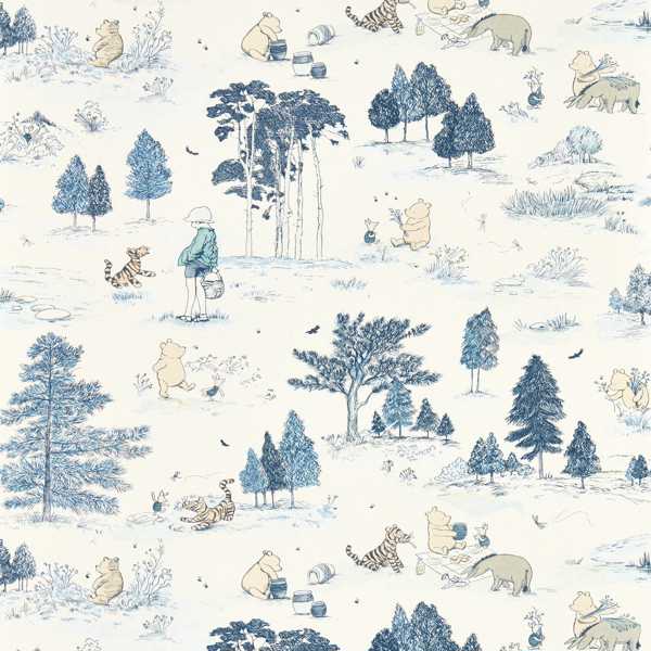 Sanderson Tapet Winnie the Pooh Bonbon Blue
