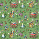 Sanderson Tapete Alice in Wonderland Gumball Green
