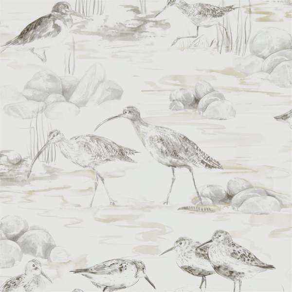Sanderson Tapet Estuary Birds Chalk/Sepia