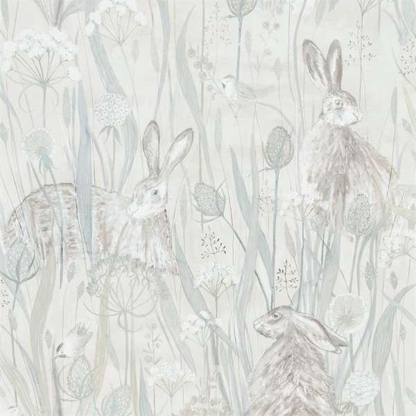 Sanderson Dune Hares Mist/Pebble -tapetti