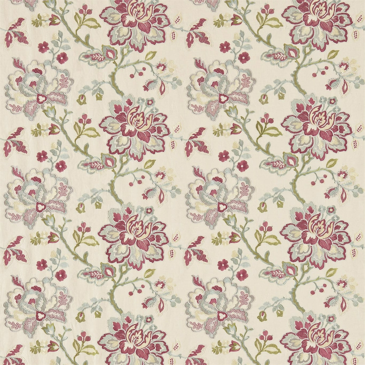 Angelique Rose/Aqua — Sanderson fabric sample