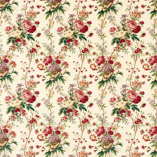 Sanderson Tyg Lakeland Paradis Velvet Carmine/Geolu