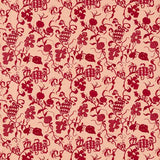 Mydsomer Pickings Conch/Madder — Sanderson fabric sample