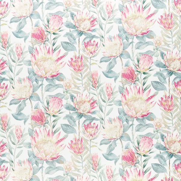 Sanderson Stoff King Protea Orchid/Grey