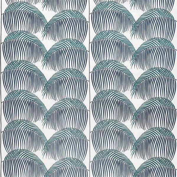 Manila Embroidery Indigo — Sanderson Stoffmuster