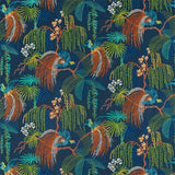 Sanderson Rain Forest Embroidery Embroidery Tropical Night -kangas