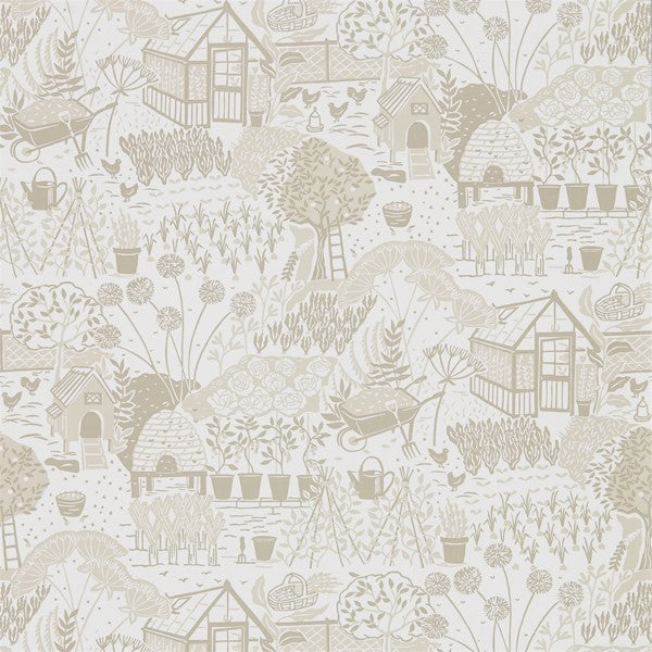 Sanderson Behang The Allotment Linen