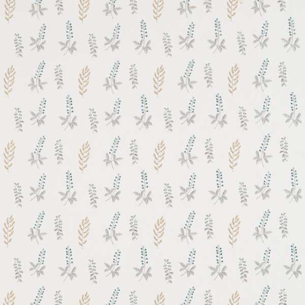 Bilberry Dijon/Teal — Sanderson fabric sample
