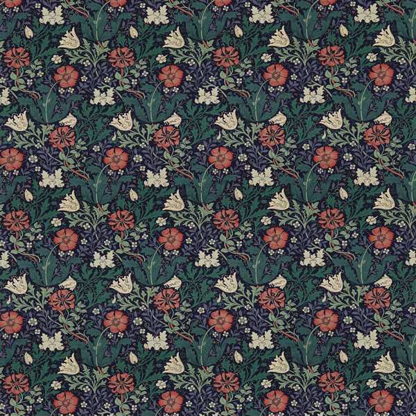 Morris and Co Tyg Compton — Morris & Friends I Indigo Green