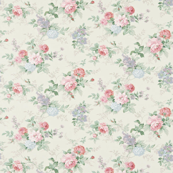 Rosamund Cream/Lilac — Sanderson tygprov