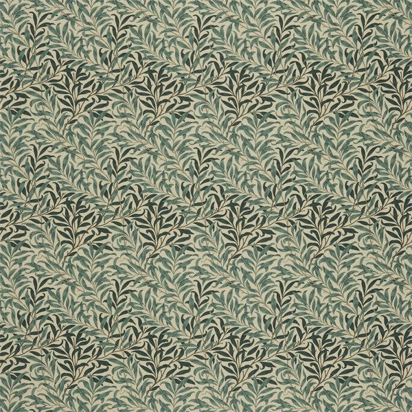 Morris and Co Stof Willow Bough — The Craftsman Fabrics Taupe Green
