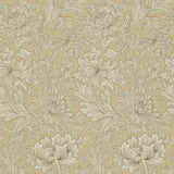 Morris and Co Behang Chrysanthemum Toile Ivory Gold