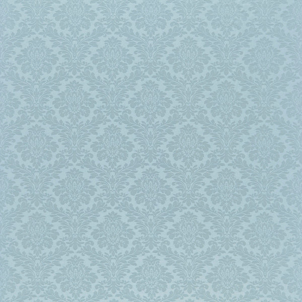 Sanderson Stof Lymington Damask — Lymington Damasks and Stripes Sky Blue