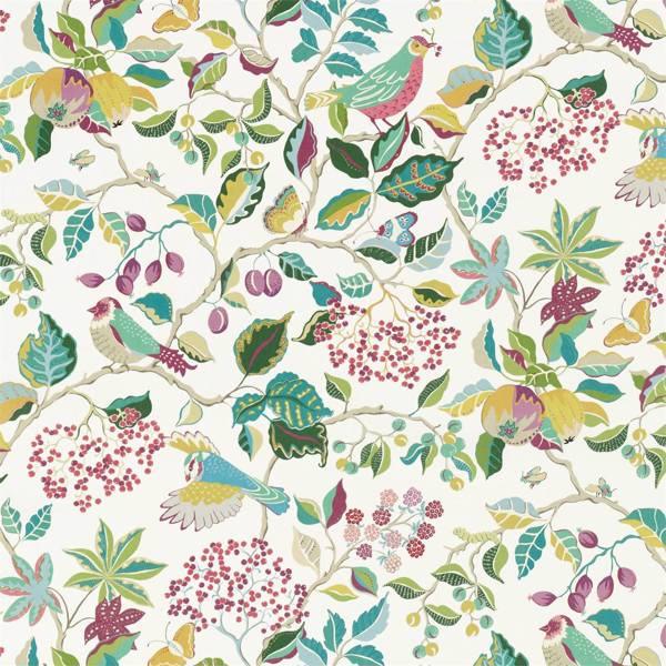 Sanderson Stoff Birds & Berries Fern