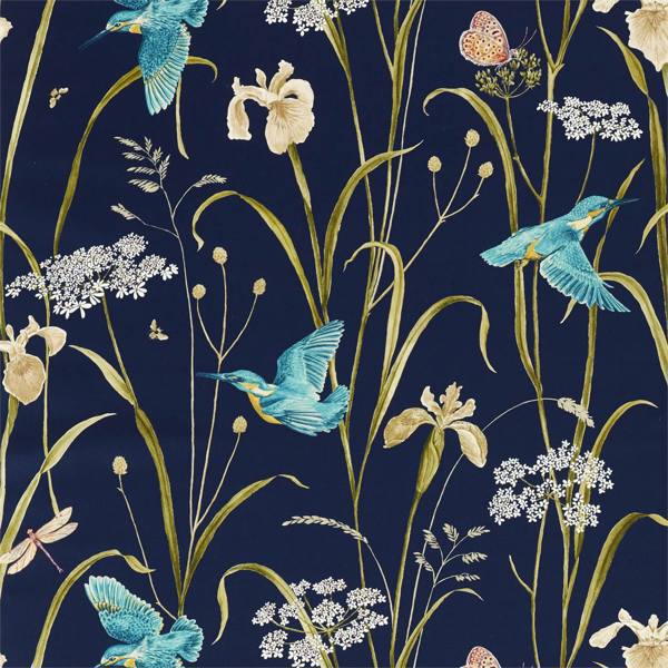 Sanderson Kingfisher & Iris Navy/Teal -kangas