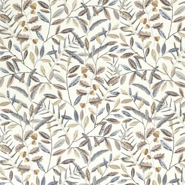 Sanderson Tyg Quercus Linen/ Steel Blue