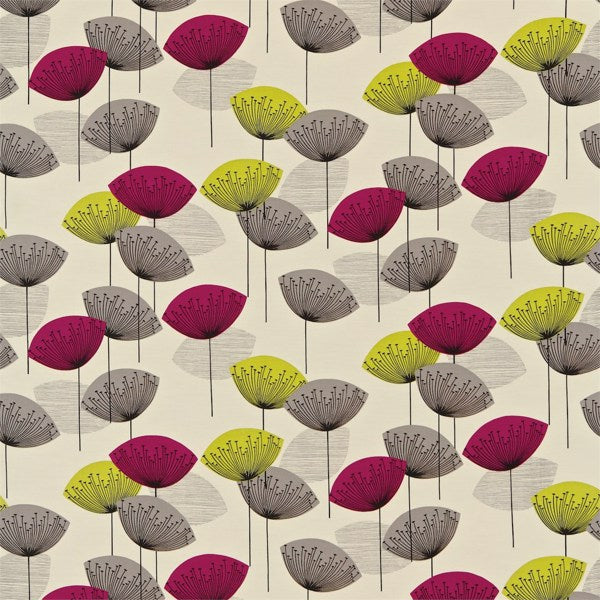 Dandelion Clocks Blackcurrant — Sanderson fabric sample