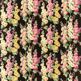 Hollyhocks Ebony/ Cerise — Sanderson stofstaal