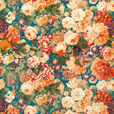 Very Rose and Peony Kingfisher/Rowan Berry — Sanderson -kangasnäyte
