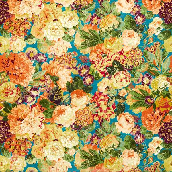Sanderson Very Rose and Peony Kingfisher/Rowan Berry -tapetti