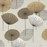 Sanderson Tapete Dandelion Clocks Metallic/Smoke Tree