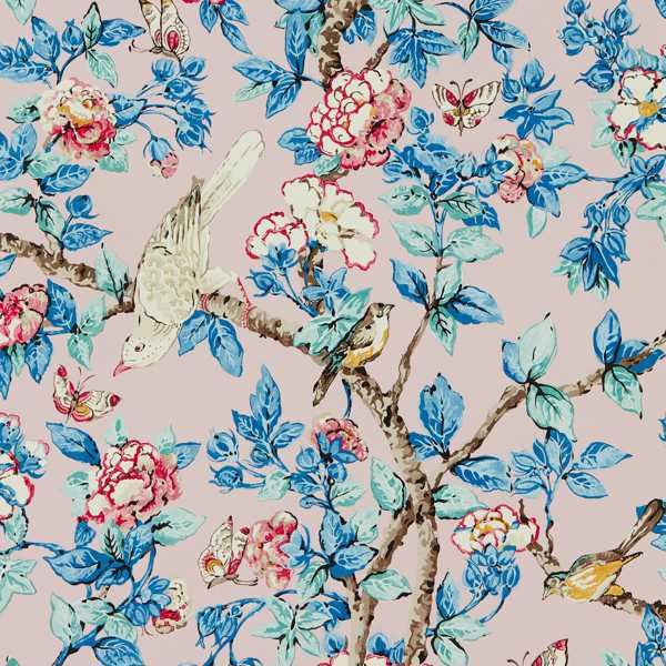 Sanderson Behang Caverley Rose/French Blue