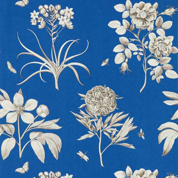 Sanderson Etchings & Roses French Blue -tapetti