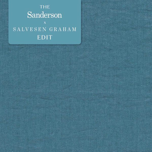 Sanderson Stof Rue Linen Petrol