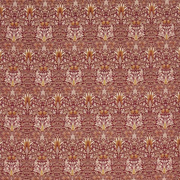 Morris and Co Snakeshead Velvet Crimson Saffron -kangas