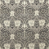 Morris and Co Tyg Honeysuckle and Tulip Velvet Black Walnut Stone
